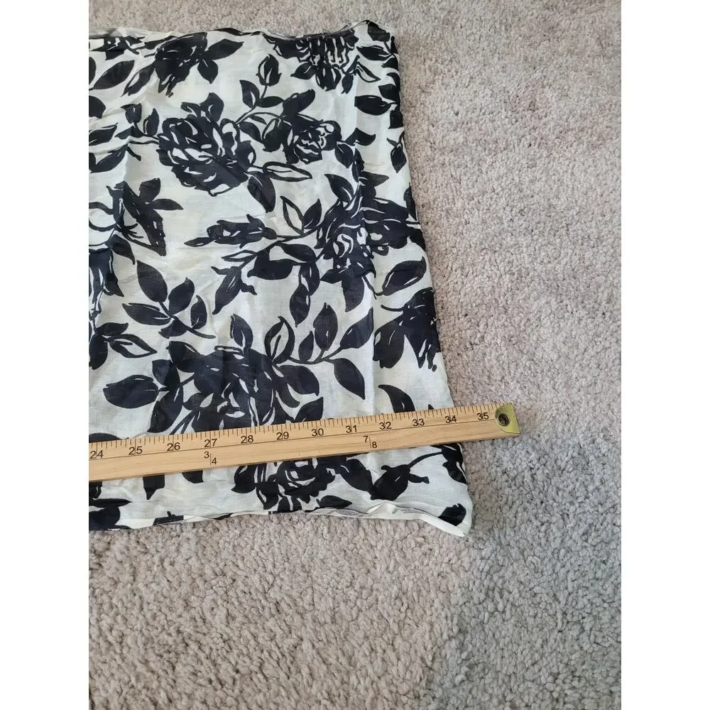 Big Buddha Floral Infinity Scarf Black White Botanical Boho Layering Minimalist